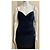 Vera Wang Asymmetrisches Abendkleid mit geraffter Taille Schwarz - Ansicht 3