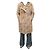 Autre Marque Abrigo de piel beige