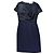 Abito Dior in satin nero e crêpe di seta blu navy