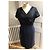 Abito Dior in satin nero e crêpe di seta blu navy - vista 2