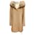Autre Marque Fleurette Camel Raccoon Fur Trimmed Hooded Wool Coat  ref.1669207