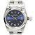 Rolex Oyster Perpetual Edelstahl Uhr Blau