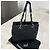 Trendy CC CHANEL Tote Grande de Compras de Caviar Acolchado CC Negro Hardware de plata - vista 3