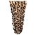 Ganni Rüschender Leopardenmuster-Midi-Mesh-Rock aus braunem Polyester