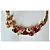 Les Nereides Collana choker con fiori e fragole Rosso - vista 2