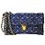 Borsa a spalla in nylon Prada con catena Blu navy