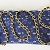 Borsa a spalla in nylon Prada con catena Blu navy - vista 5