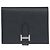 Béarn Hermès Accessorio HERMES Bearn in Pelle Nera - 102144 Nero - vista 3