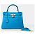 Hermès Sac HERMES Kelly 28 en Cuir Bleu - 102123