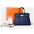 Hermès HERMES Birkin 35 Bag in Blue Leather - 102149 - view 2