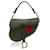 Dior Christian Red Leather Mini Saddle Bag with Shoulder Strap  ref.1672731