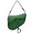 Dior Christian Green Leather Saddle Shoulder Bag Iridescent Hardware  ref.1672732