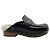 Zoccoli in pelle nera Brunello Cucinelli con shearling e Monili - vista 2