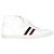 Sneakers alte a righe Moncler Monte Carlo in pelle bianca Bianco