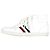 Sneakers alte a righe Moncler Monte Carlo in pelle bianca Bianco - vista 6