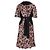 Vestido estampado floral rojo y negro de Louis Vuitton - años 10 Multicolor