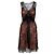 Moschino Spitzenkleid mit rosa Unterhemd - 10er Jahre Schwarz