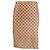 Saia de couro impressa com bolinhas Moschino Cheap and Chic - anos 10 Marrom