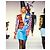 Saia lápis de cetim Yves Saint Laurent Rive Gauche - anos 80 Azul - vista 2