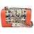 Borsa a spalla in pelle tweed Chanel Boy con catena Arancione