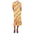 Autre Marque Orange silk printed midi dress - size UK 6  ref.1675949