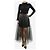 Elie Saab Saia midi de tule preta com studs - tamanho UK 10 - vista 2