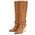 Balmain Robin Stiefel aus cognacfarbenem Leder Beige