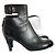 Botines Chanel de cuero negro con tacón 8cm