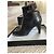 Botines Chanel de cuero negro con tacón 8cm - vista 12