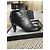 Botines Chanel de cuero negro con tacón 8cm - vista 2