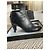 Botines Chanel de cuero negro con tacón 8cm - vista 4