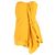 Vestido mini sem alças Adam Lippes em seda amarela Amarelo