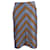 Jupe midi rayée Fendi bleue en polyester Bleu clair  ref.1678067