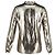 Blusa Lamé en Forma de Gota en Seda Dorada de Lanvin Dorado Metálico - vista 3