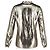 Blusa Lamé en Forma de Gota en Seda Dorada de Lanvin Dorado Metálico - vista 6