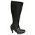 Botas Prada de cuero negro con hebilla