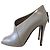 Prada Asymmetric Peep Toe Ankle Booties Grau