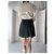 Falda de gabardina de cuero Burberry Negro - vista 5