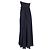 Abito maxi a spalla unica Pierre Balmain in poliestere e cotone blu navy - vista 2