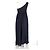 Abito maxi a spalla unica Pierre Balmain in poliestere e cotone blu navy - vista 6