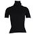 Camiseta de gola alta Alexander Wang em algodão preto
