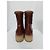 Stivali con lacci a piattaforma in pelle marrone Gabriela Hearst David Cogna Rosso - vista 11