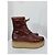 Stivali con lacci a piattaforma in pelle marrone Gabriela Hearst David Cogna Rosso - vista 8