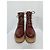 Stivali con lacci a piattaforma in pelle marrone Gabriela Hearst David Cogna Rosso - vista 9