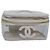 CHANEL COCO Mark Vanity Pouch Vinyl Clear Gold CC Auth yk14951 Golden