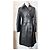 abrigo de flor de cuero Alberta Ferretti talla 38 Negro - vista 2