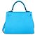 Borsa Hermès Kelly Sellier 25 in pelle Courchevel blu Blu chiaro - vista 3