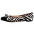 Salvatore Ferragamo Schwarze Zebra Carolina Pony-Haar Ballettschuhe - Größe EU 36