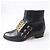 Hermès Botas de Tobillo de Cuero HERMES Medor Collier de Chien Negro Oro - vista 5