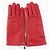 Guantes de cuero y lana rojos para mujer COACH - vista 2